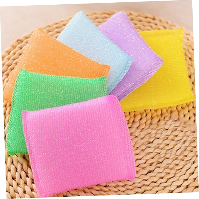 20pcs Non Scratch Kitchen Dish Scrubbers with Ultra Fine Sponges Scratch Scrub Pads for Pots Pans and Hard Surfaces Odorless for Household Cleaning Random Color