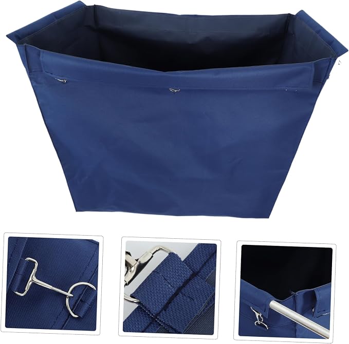 Veemoon Oxford Cloth Laundry Cart Replacement Bag Storage Organizer for Housekeeping Removable Laundry Storage Portable Cleaning Supplies Ample Capacity for Efficient Organization