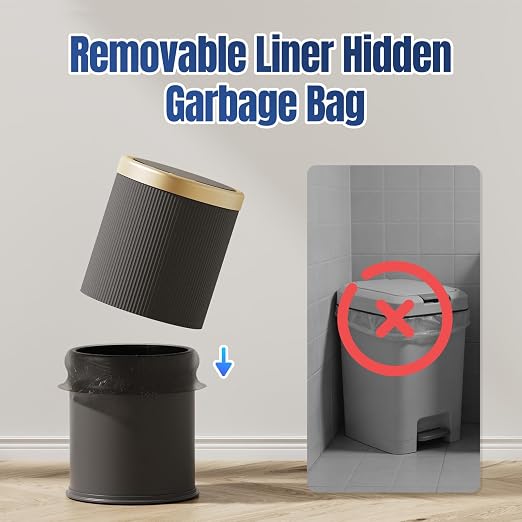 stonespace Bathroom Trash Can Automatic Touchless, 3.7 Gallon, Black | Motion Sensor Trash Can for Toilet, Office, Bedroom, Dog Proof, Waterproof