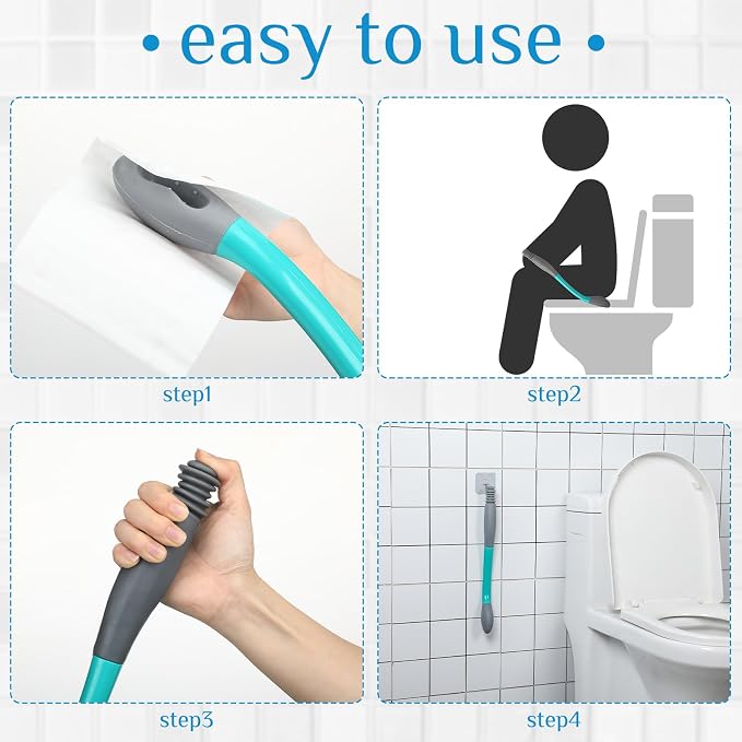 Lallisa 4 Pcs Toilet Aid Set for Wiping Include Long Handle Butt Wiper Shower Brush Portable Bidet and a Storage Bag Comfort Self Wipe Bathroom Tool for Disabled Elderly Pregnant Physically Challenged | Bottom Wiper for Elderly Disabled Pregnant, Self ...