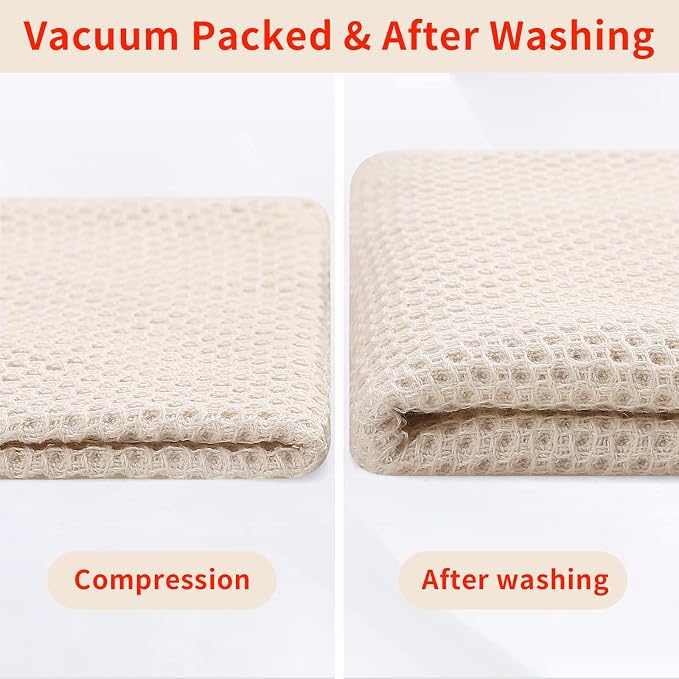 Homaxy 100% Cotton Waffle Weave Kitchen Dish Towels 6-Pack, Mixed Color | 13 x 28 Inches, Ultra Soft Absorbent Dish Towels, Quick Drying Cleaning Towels