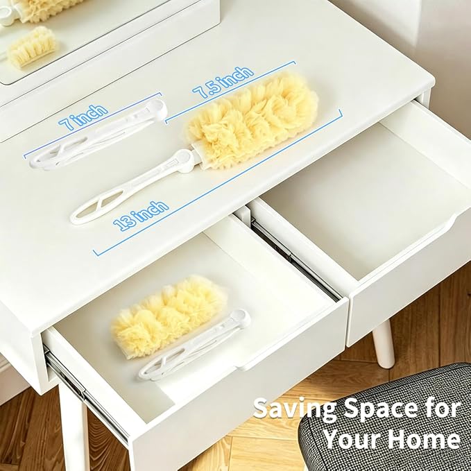 30 Count Yellow Duster Refills for Swiffer Duster Kit with 1 Handle | 2 Sided 360° Heavy Duty Duster, 5X Microfibers, Unscented Disposable Dusters for Cleaning Home, Office, Multi Surface