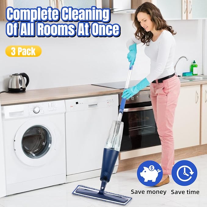 3 Pack Microfiber Dusting Pad for Bona Family of Mops | Washable & Reusable Pads for Bona Hardwood Floor Cleaner Mop, Mop Pads Refill for Hard Surface Floors