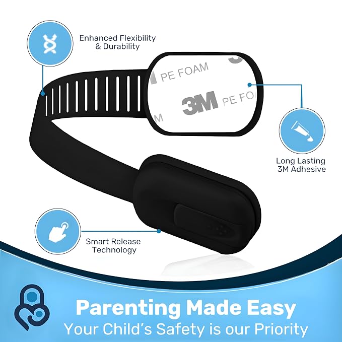 Baby Proof Me Child Safety Cabinet Locks - Baby Proofing Straps & Latches | 24 Pack Adhesive Safety Latches for Cabinets, Drawers, Fridge, Oven, Toilet & Trash Can, Strong 3M Adhesive - Black