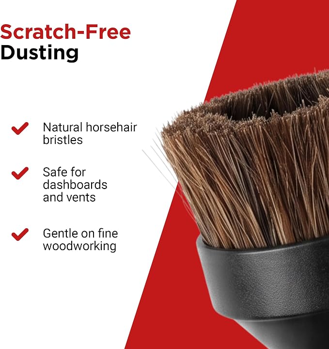 MP Maresh Products Household Cleaning Attachments - Dust Cleaner, 9064300 | Compatible with 1 1/4 Shop Vac Attachments, Includes Dust Brush, Crevice Tool & Upholstery Nozzle, Household Vacuum Cleaners
