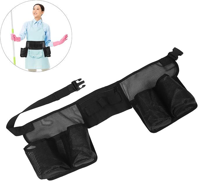 Tools Waist Bag for Men, Portable Work Belt Pouch with Large Capacity, Multi-functional Tool Organizer for Cleaning and Housekeeping Workers