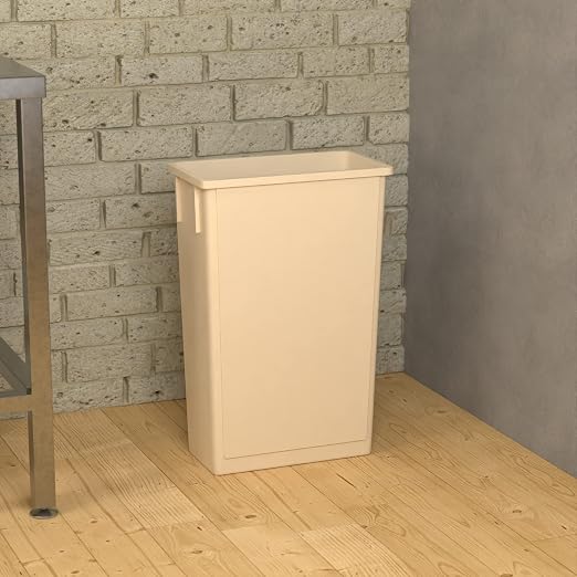 23 Gallon Beige Slim Jim Trash Can
