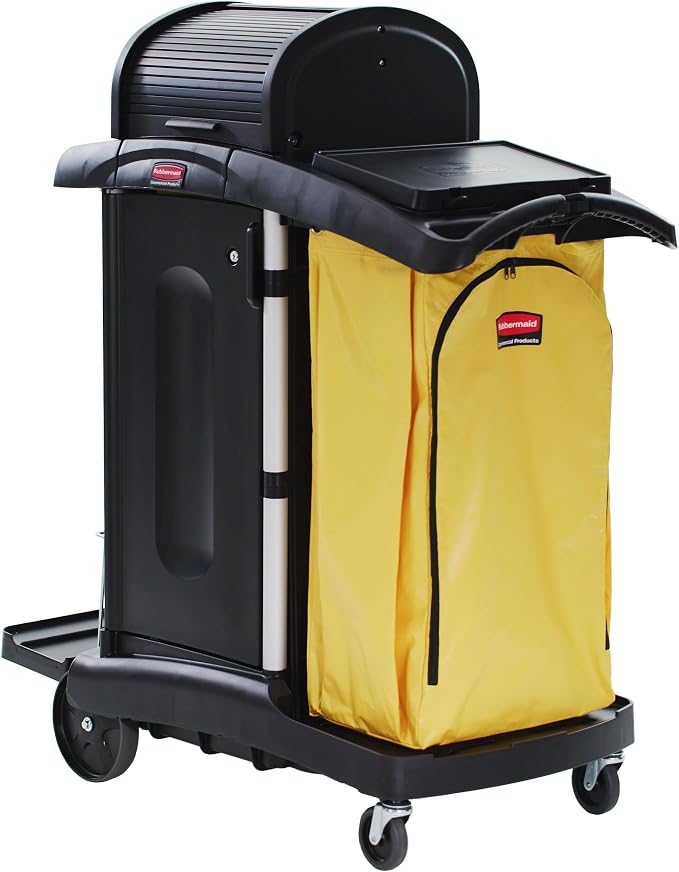 Rubbermaid Commercial High Capacity Vinyl Janitorial Cleaning Cart Bag Waste/Trash/Laundry/Linen Collection for Restraurant/Café/Office/School/Motel/Facility 34 Gallon Yellow