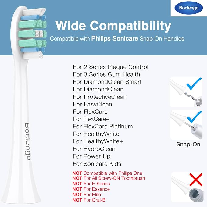 Replacement Toothbrush Heads for Philips Sonicare Replacement Heads C2, Electric Replacement Brush Head Compatible with Phillips Sonicare C2,for Philips Sonic Care Electric Brush