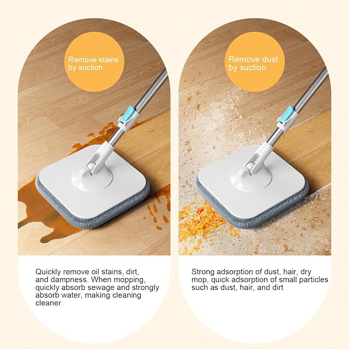 Mop with Bucket Housekeeping Floor Cleaning Supplies | Mop And Bucket Set with Wringer for Hardwood Living Room Dining Room Kitchen Bathroom Study