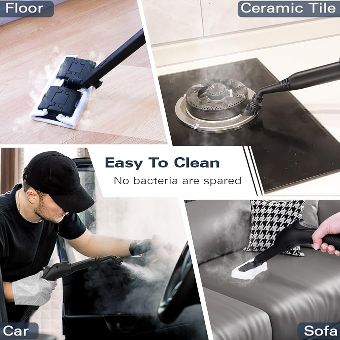 Waitbird 4.5 Bar 300°F Steam Cleaner for Bathroom, Kitchen, Floor & Grout | Easy Use | Quick Heat Up | Large Tank | Quiet Operation | Safety Lock | 21 Accessories for Tiles, Toilets, Stovetop & Carpet