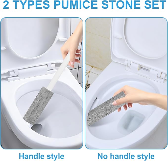 12 Packs Pumice Stone Toilet Bowl Cleaner, Pumice Stone for Cleaning, Powerfully Cleans Hard Water Rings, for Cleaning Toilets, Bathtubs, Grills, Swimming Pools, Sinks