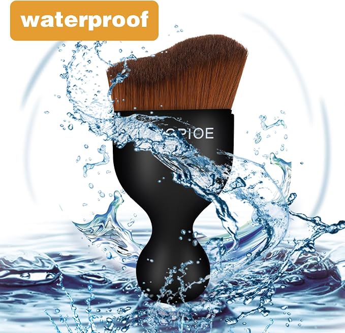 Car Detailing Brush for Interior Dusting and Air Vents,Bronze | Soft synthetic bristles clean dashboards, vents, and consoles. Lightweight PP handle is suitable for dry or wet use.