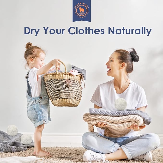 Wool Dryer Balls Handmade 3 Pack XL, Laundry Dryer Balls,100% New Zealand Wool Natural Fabric Softener,Reusable 1000 Loads,Wrinkles Free, Shorten Drying Time,Baby Safe (3 Pack XL,Gray) | Handmade,Reusable,Long-term Use,Fragrance free