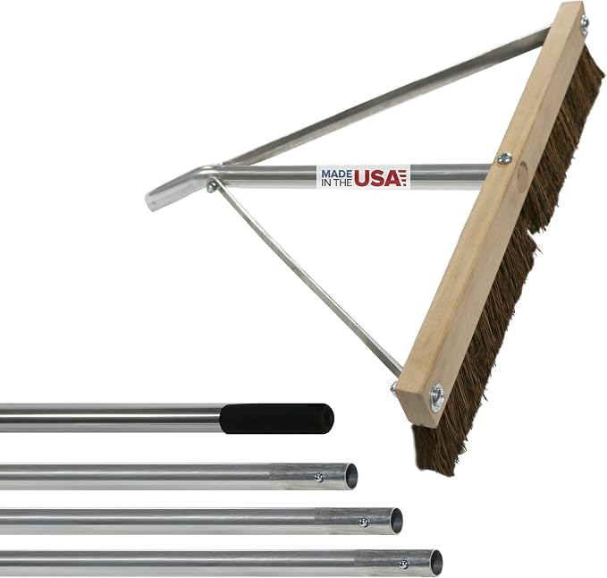 USA-Made Leaf Roof Brush - 21 Feet Long