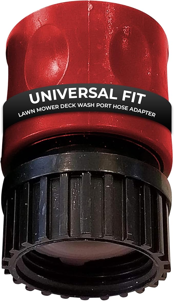 Quick Connect Deck Wash Adapter, Fits Husqvarna & Cub Cadet, Red, 1-Pack | Also compatible with Troy-Bilt, Craftsman & John Deere. Cross-refs 921-04041, 416405, GX22425. OEM-style, no tools needed.