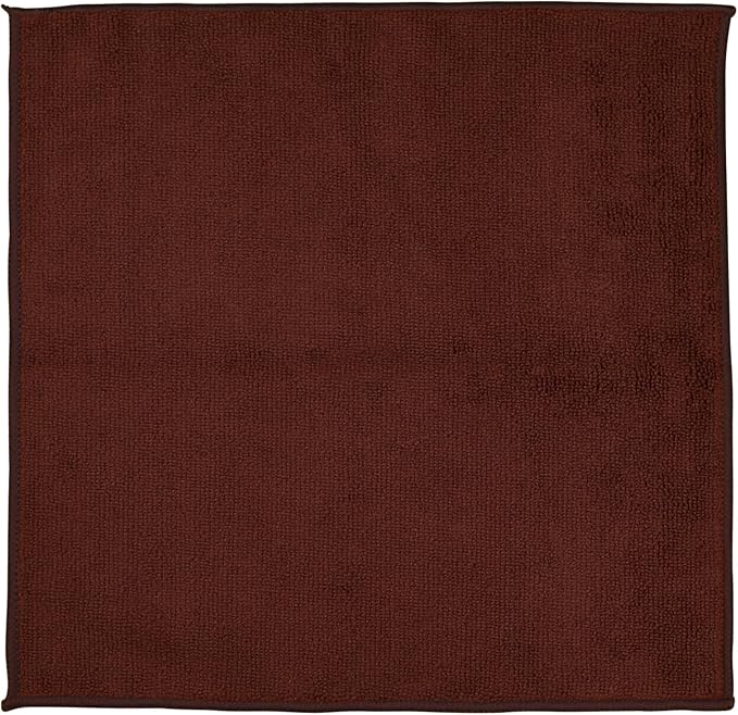 1- Piece Microfiber Cleaning Cloth, Reusable, Brown, 11.8 x 11.8 in | Cleaning Rags, Highly Absorbent Microfiber Towels for Home and Kitchen, Car, Bathroom