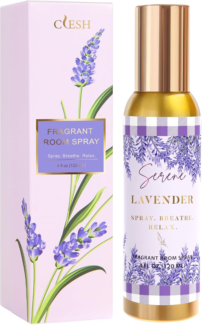Room Spray, Serene Lavender, 4 fl oz, Air Freshener for Home, Bathroom | Long-Lasting Odor Eliminator for Office