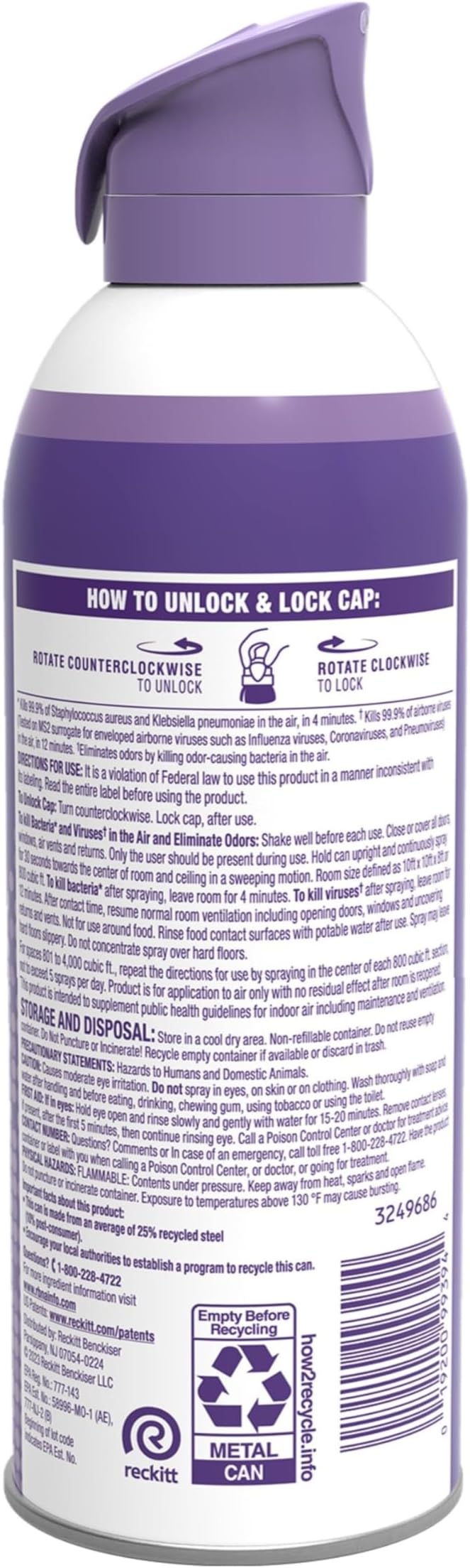 Lysol Air Sanitizer Spray, Air Freshener Alternative, Light Breeze 3-Pk | Lysol Scented Air Sanitizing Room Spray, Bacterial Odor Eliminator, Home, Office, Classroom, Toilet, & Bathroom Spray, 10 oz