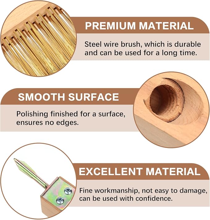 5 Pcs Moss Removal Deck Crevice Tool Grout Brush Cleaner Crevice Cleaning Tool Paver Cleaner Moss Remover Wire Brush with Scraper Patio Weed Brush Head for Outdoor Patio Pavement Sidewalk Driveway