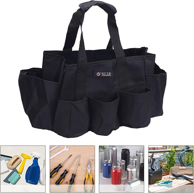 Cleaning Bag, Car Detailing Organizer with Portable Storage Bag Oxford Cloth Cleaning Tool Organizer Utility for Household Gardening Outdoor Maintenance