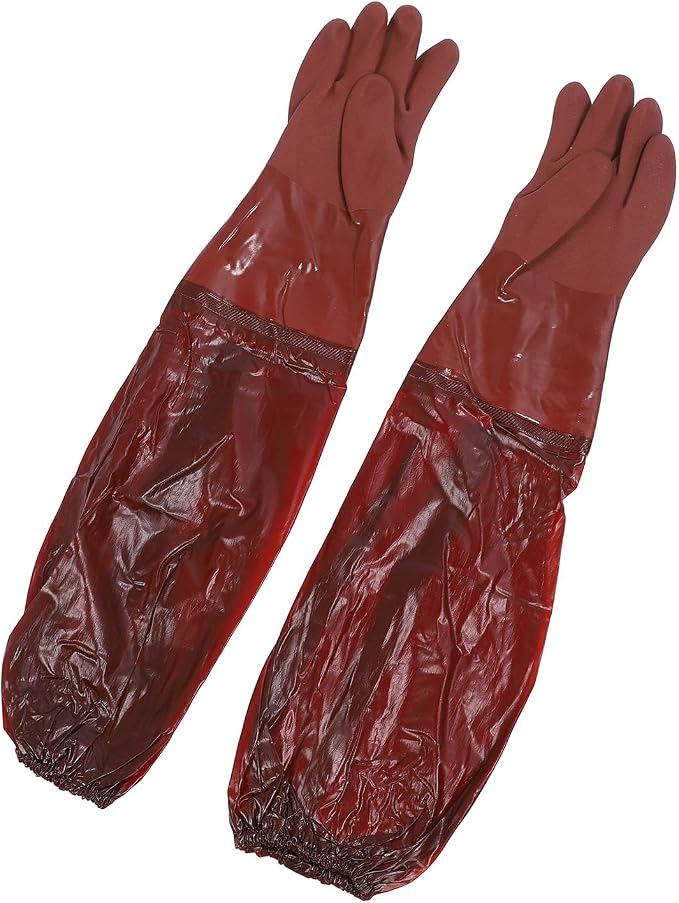 Dioche Cleaning Gloves Long Long Cleaning Gloves, 65cm, Rainproof, Thickened, Reusable, Fullarm Pond Suitable for Machinery maintenance.