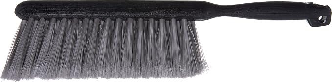 SPARTA Counter and Bench Brush, Flagged Bristles, 8 Inch, Gray, 12-Pack | Flo-Pac, Polypropylene Bristles and Block, Fine Dust and Sawdust, Smooth Surfaces, BPA Free