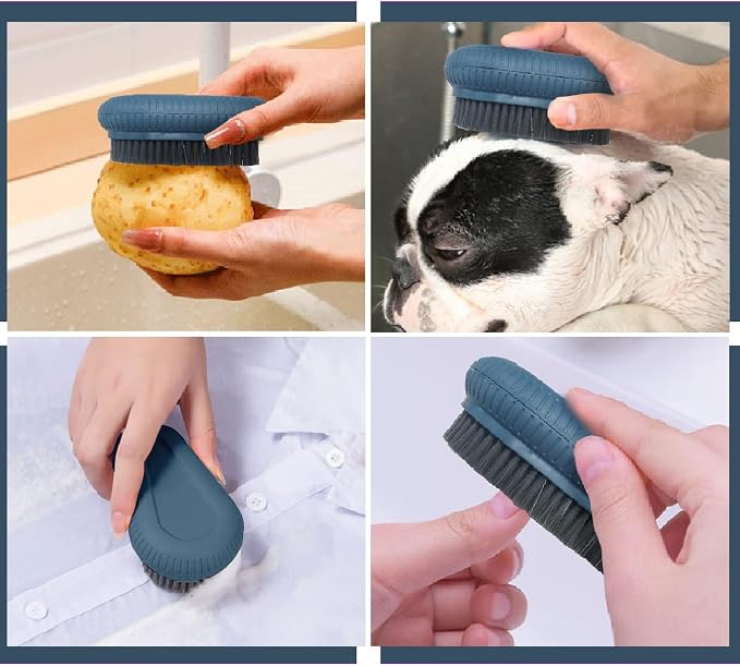 VWMYQ Heavy Duty Nail Brush Fingernail Scrub Brush, Durable Stiff Bristles Nail Scrub Brush, Hand and Nail Cleaning Brush for Men & Mechanics (Hand Wash Brush 2pcs - Blue+Grey)