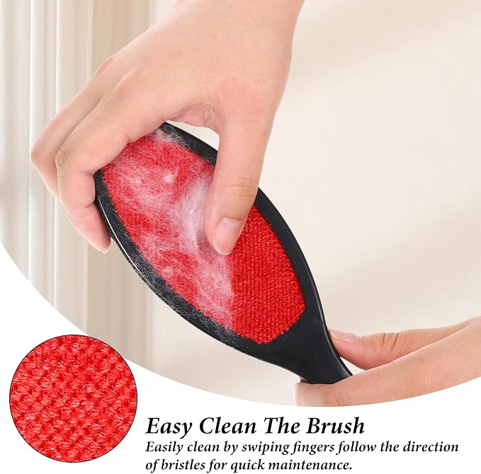 2 Pack Double-Sided Lint Brushes Reusable Lint Remover Brushes for Clothes 2 Sided Pet Hair Remover Washable Clothes Hair Roller Cleaning Brush for Sheet Carpet Furniture Fabric