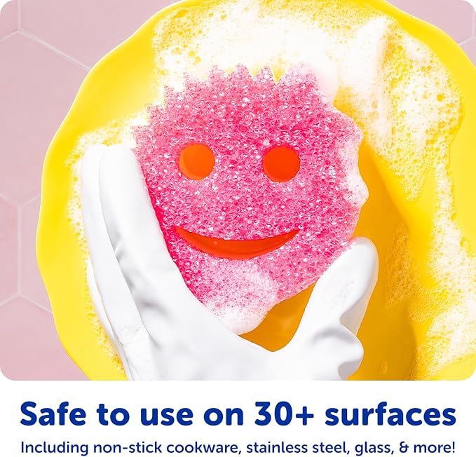 Scrub Daddy Sponges & PowerPaste XL Value Pack - 4 Scrub Daddy Multipurpose Dish Sponges & PowerPaste XL All-Purpose Cleaning Paste - Scratch-Free, Multi-Surface Household Cleaning Supplies Kit (5ct)