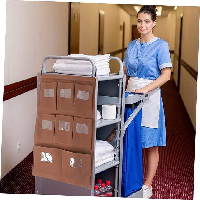 Heavy Duty Cleaning Cart Bag with Oxford Multipurpose Organizer for Housekeeping Carts Efficient Trash Bag Storage for Hotels and Offices and Portable Design