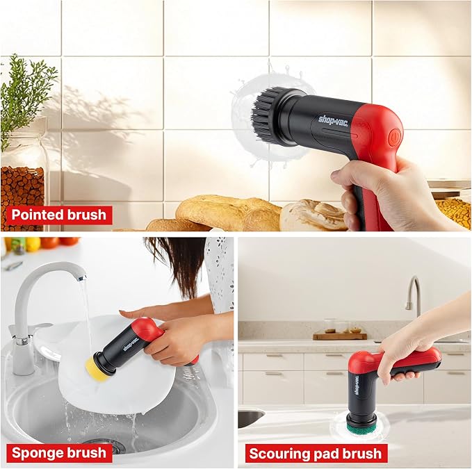 Shop-Vac Cordless Spin Scrubber with 5 Multi-Surface Heads