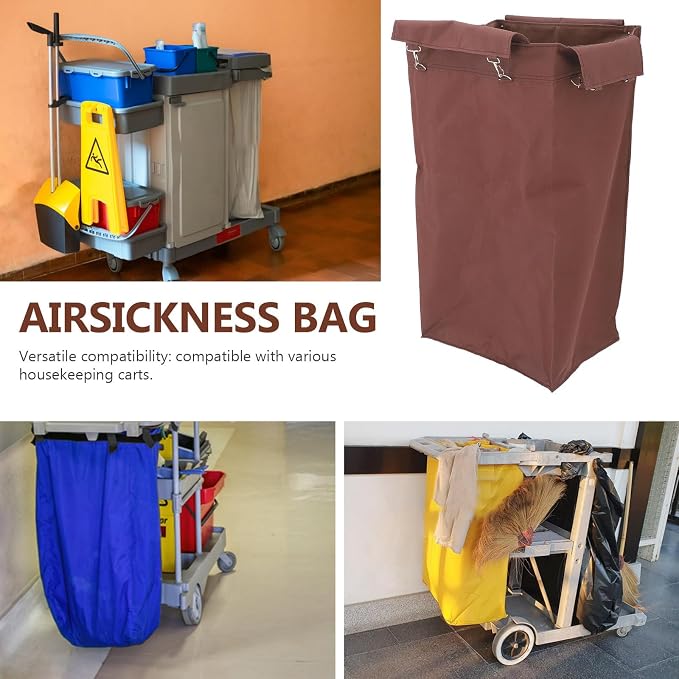 Housekeeping Organizer Capacity Trolley Oxford Cloth Bag Large Cleaning | Leakproof Folding Design, Portable Storage for Linen and Trash, 27.5x15.3x11in