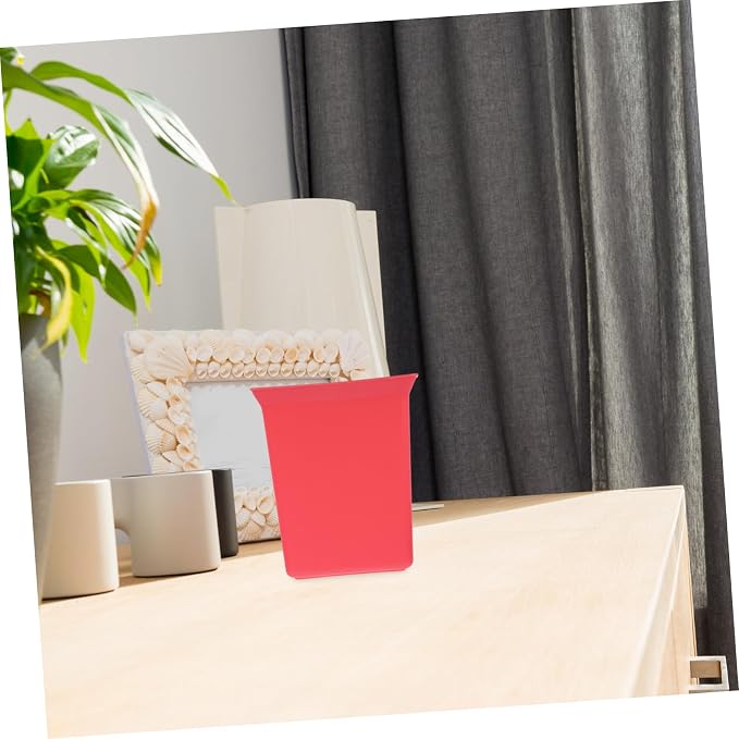 Unomor Portable Plastic Storage Basket Multi-functional Cleaning Organizer for Bathroom Hotel Room Stylish Red Design for Storage and Organization