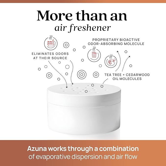 Azuna Pet Odor Eliminator for Strong Odor Gel | Pet Safe | 24oz Refill | Plant Powered | Dog and Cat Room Deodorizer | Pet Safe Air Fresheners for home | Cedarwood | Refill Only | Long Lasting
