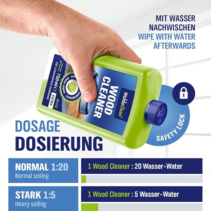 WoldoClean Wood Floor Cleaner for Robot Mops 25.36 fl.oz - pH-Neutral & Streak-Free, Compatible with Roborock, Dreame, Roomba, Tineco, Hardwood & Laminate Concentrate
