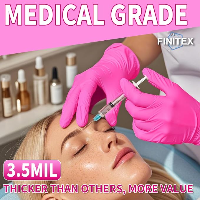 FINITEX Nitrile Disposable Latex-Free Gloves - 3.5mil 100/1000PCS Powder-Free Latex Free Cleaning Medical Exam Food Gloves