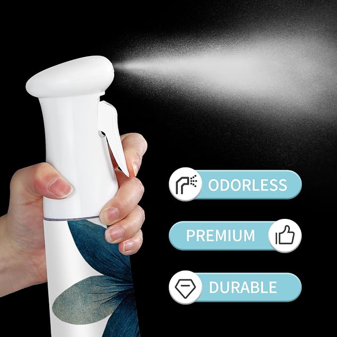 Hair Spray Bottle,Continuous Water Mister Empty Spray for Hairstyling, Cleaning, Plants, Misting and Skin Care