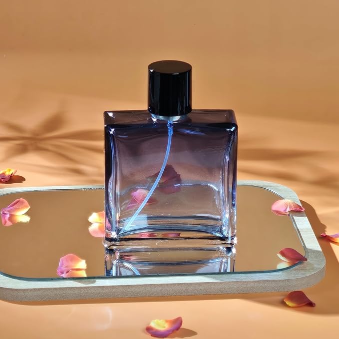 100ml/3.4Oz Glass Spray Perfume Bottle Empty Cologne Atomizer | Refillable Perfume Spray Bottle Container with 3 Kinds of Dispenser