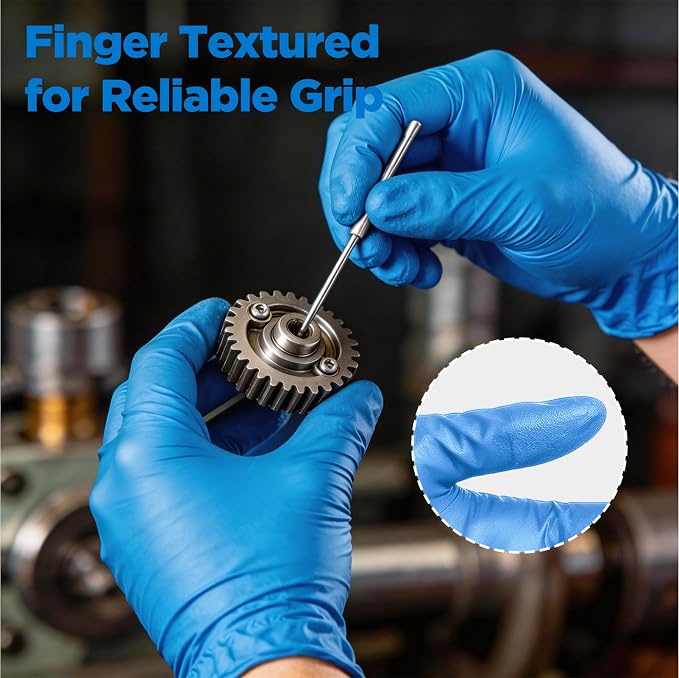 5 Mil Disposable Nitrile Gloves Small, 100Pcs + 5 Pairs | Food Service, Non latex, Powder Free, Textured Grip for Cleaning, Cooking Food Prep, Kitchen, Nail Tech, Pet Care