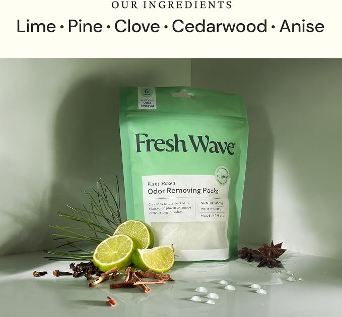 Fresh Wave Odor Removing Litter Box Bundle: (2) 7 oz. Litter Box Gels, (1) 6ct Original Packs and Pod Combo