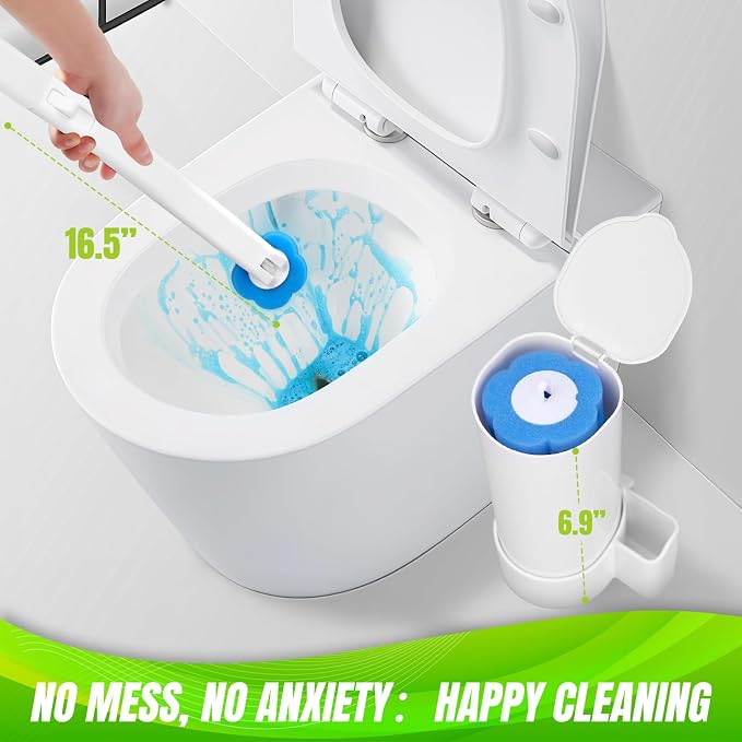 Disposable Toilet Brush, Toilet Wand Refills, Toilet Bowl Cleaner Brush for Bathroom Maintenance
