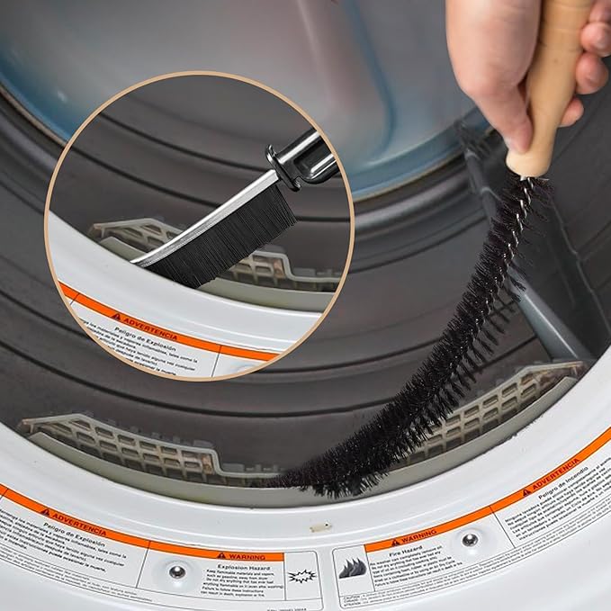Holikme Dryer Vent Cleaner Kit - 4 Pack Flexible lint Trap Cleaner Tools | Deep Cleaning Tool for Fridge, Washer, Stove Gaps & Tight Spots – Crevice & Brush Set Boosts Efficiency, Reduces Fire Risk