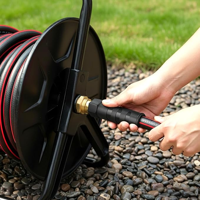 eavy Duty Garden Hose 25ft, NON-EXPANDABLE Flexible Water Hose, Kink Resistant Lightweight Hybrid Hose, Leakproof Hose Male to Female Fittings