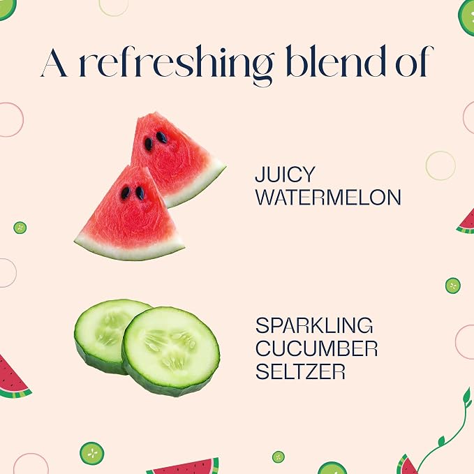 Glade PlugIns Refills Air Freshener Starter Kit, Watermelon & Cucumber, Scented and Essential Oils for Home and Bathroom, 0.67 Fl Oz, 1 Warmer + 2 Refills (Pack of 5)