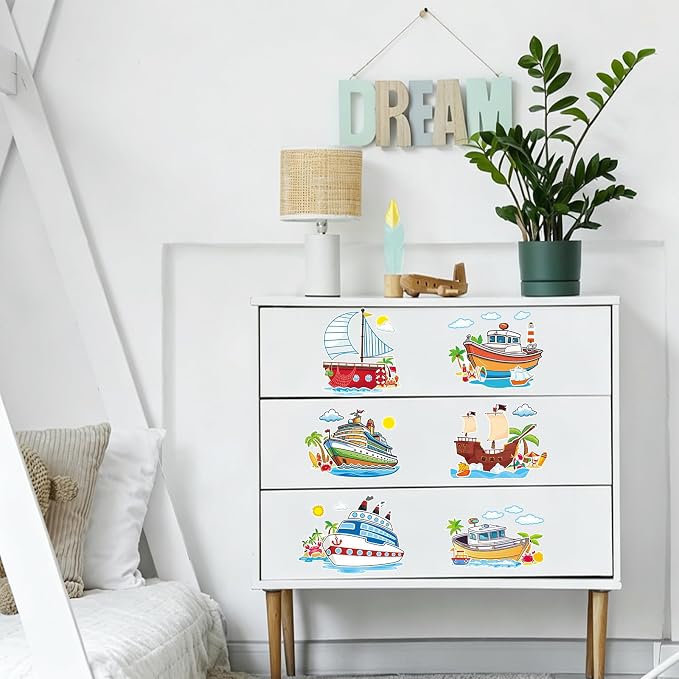 24 Sheets Cruise Make a Face Sticker, Make Your Own Cruise Stickers Mix and Match Stickers for Home School Classroom Crafts Activities Reward Birthday Party Favors