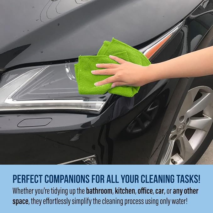 Microfiber Cleaning Cloth 11.5" x 11.5" 750 Pack - Edgeless Microfiber Towels for Cars, Cleaning Rags, Lint Free Car Microfiber Towel, Reusable Cleaning Cloths (Multicolor)