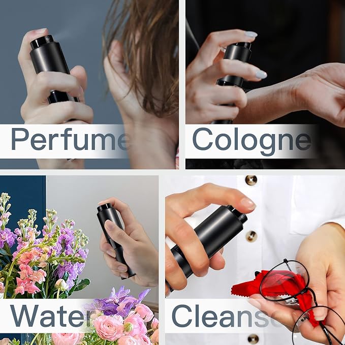 Travel Perfume Bottle Refillable 20ml, Cologne Spray Atomizer Large, 2PCS | Empty spray for fragrance, leak proof, mini size, twist up, portable, refill small decanter, for men & women, TSA friendly