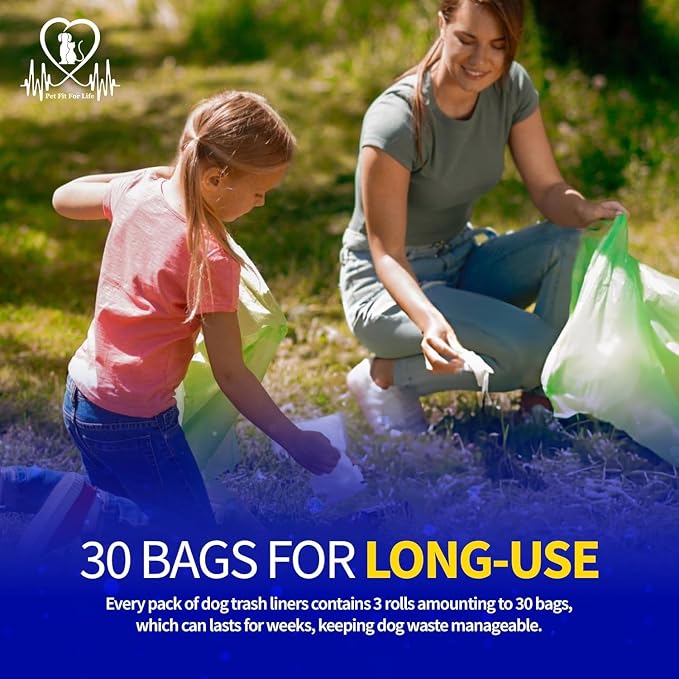 Pet Fit For Life 1.3 Gal Leak-Proof Wastebasket Liners, 30 Count - Small | 10 Leak-Resistant Small Trash Bags for Dog Droppings, Home, Office & Restroom Waste Disposal and Cleanup for Daily Use