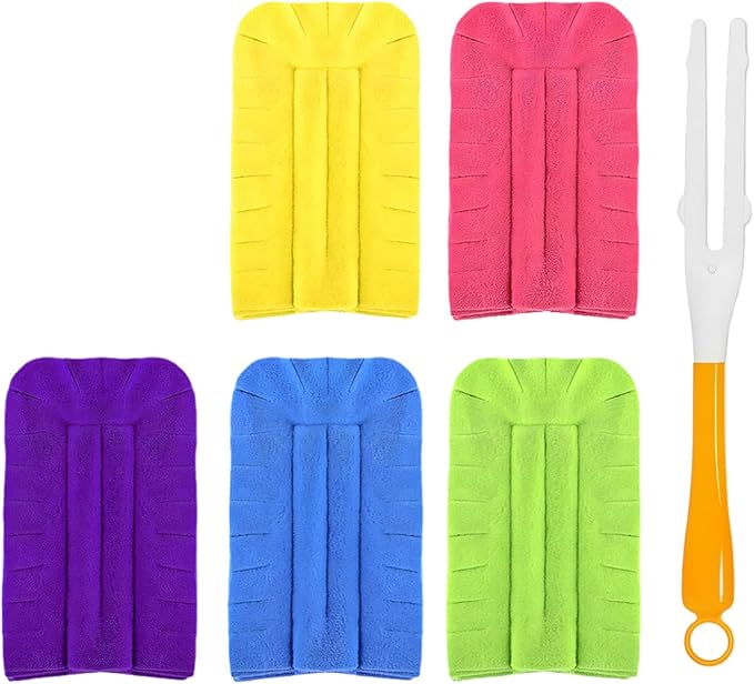 Washable Dusting Set Complete Rotation for Every Marks Needs on Surfaces Floors Household Supplies